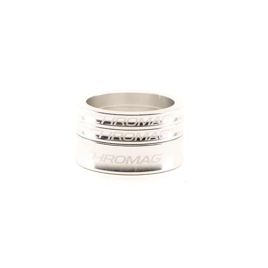 Chromag Spacer Kit Headset Spacer 1-1/8'' Height: Set Aluminum Silver Kit