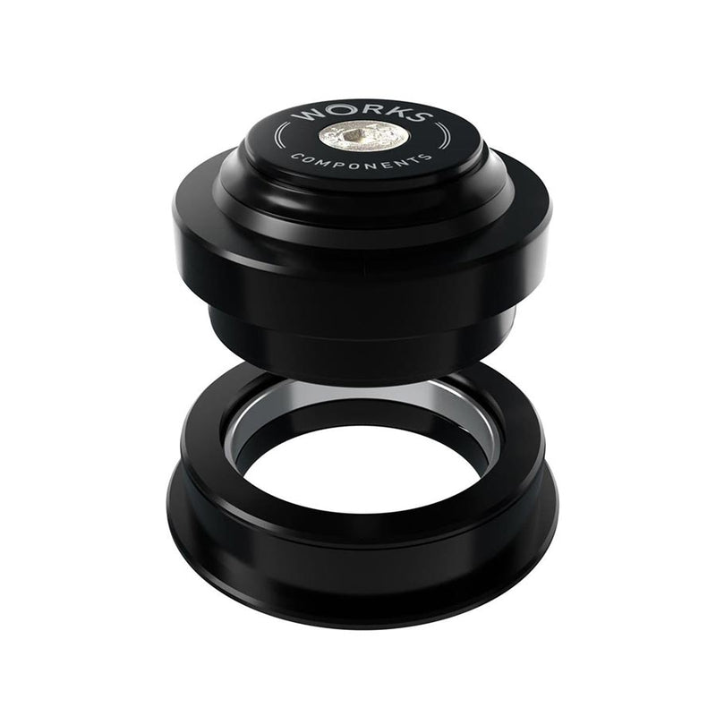 Load image into Gallery viewer, Works Components 1.5deg EC44-ZS56 Angleset Angle Headset 1.5° 100-109mm EC44/28.6 | ZS56/40 ZS External threadless Complete Black
