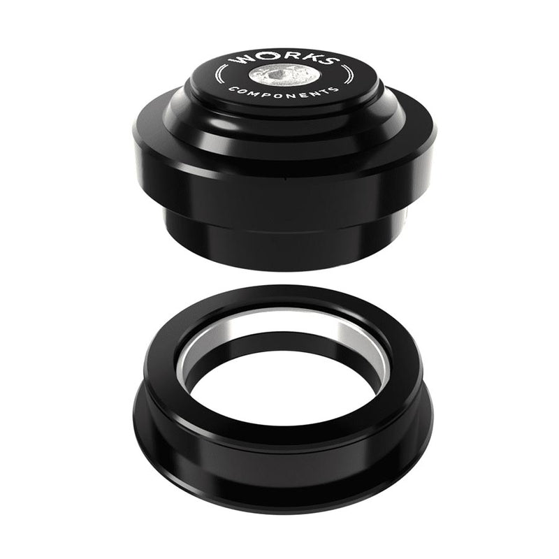 Load image into Gallery viewer, Works Components 1.0deg EC44-ZS56 Angleset Angle Headset 1.0° 120-129mm EC44/28.6 | ZS56/40 ZS External threadless Complete Black
