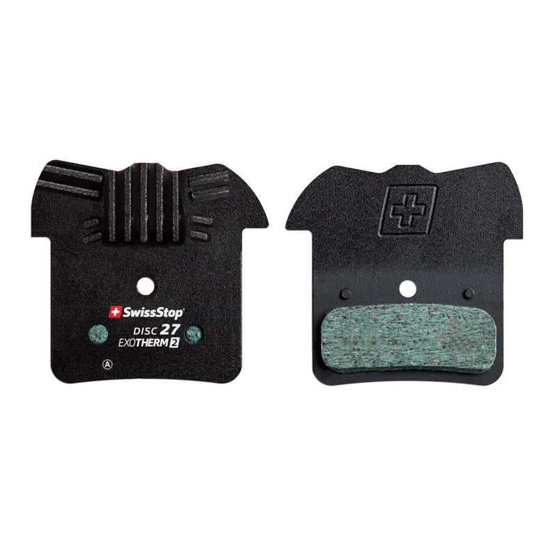 Load image into Gallery viewer, SwissStop Exotherm2 27 Disc Brake Pads Shape: Shimano D-Type/H-Type XTR-M9120 XT-M8120 SLX M7120 SAINT 820 DEORE M6102 Organic Pair
