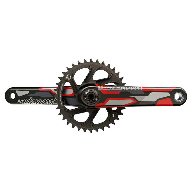 Load image into Gallery viewer, Truvativ Descendant CoLab DH DUB Crankset Spindle: 28.99mm 32 DUB 165mm Red Boost
