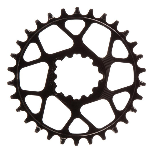 Works Components SRAM GXP Direct Mount Chainring Teeth: 30 Speed: 12 BCD: Direct Mount SRAM 3 Bolt Front 7075-T6 Aluminum Black