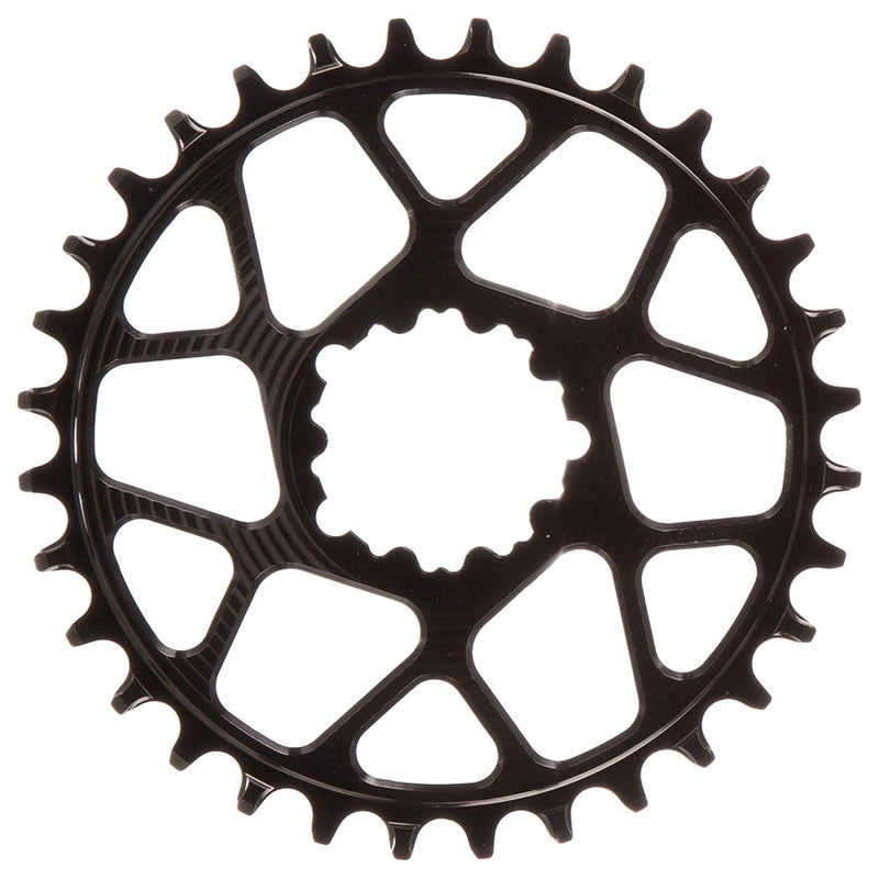 Load image into Gallery viewer, Works Components SRAM GXP Direct Mount Chainring Teeth: 32 Speed: 12 BCD: Direct Mount SRAM 3 Bolt Front 7075-T6 Aluminum Black
