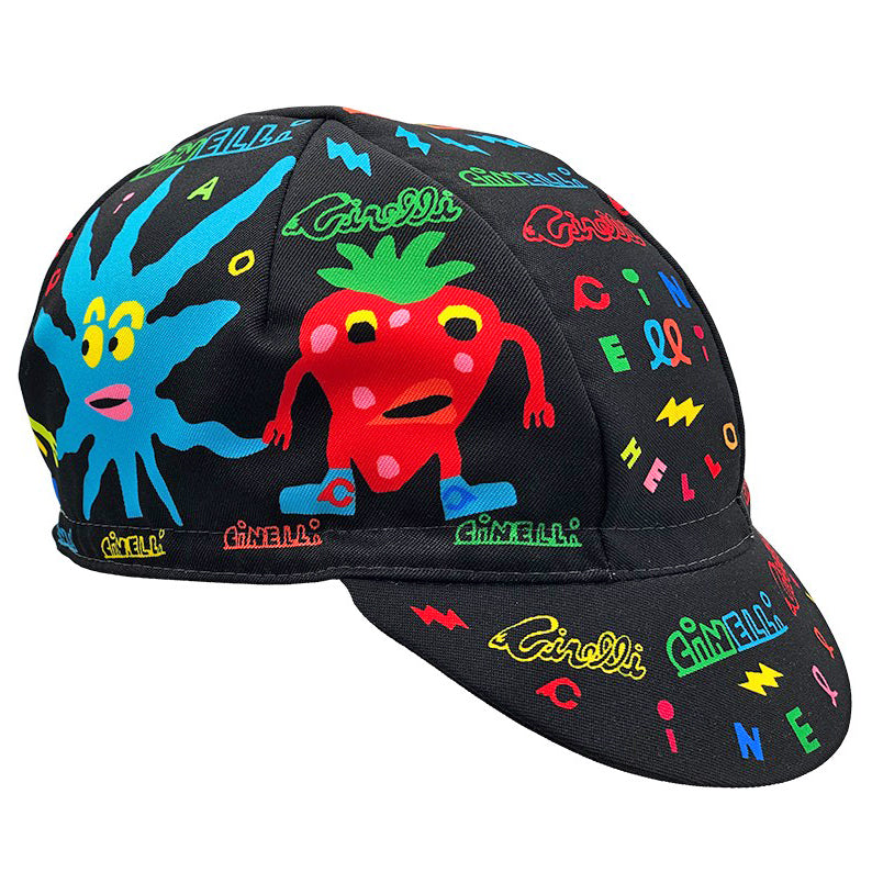 Load image into Gallery viewer, Cinelli Cycling Cap Binkow Art Best Friends Black
