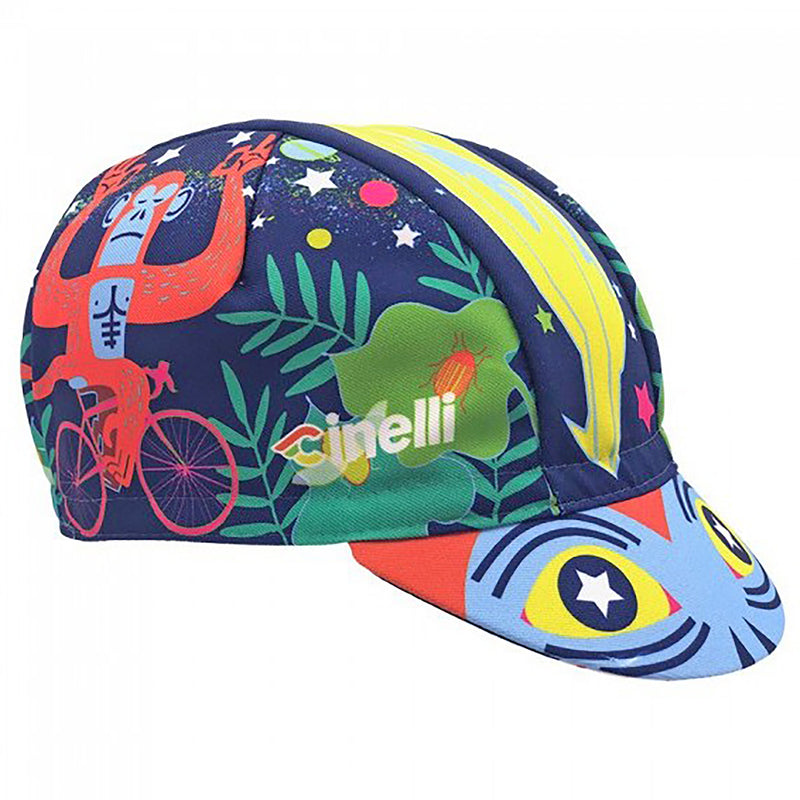 Load image into Gallery viewer, Cinelli Cycling Cap Ziruffo Art Jungle Blue/Red
