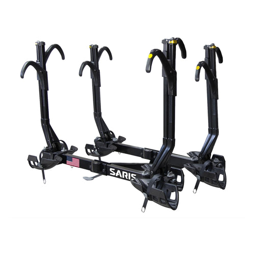 Saris Superclamp G3 Hitch Mount Rack 2 Bikes: 4 Max weight per bike: 60 lb for 2 closest - 35 lb for 2 furthest trays