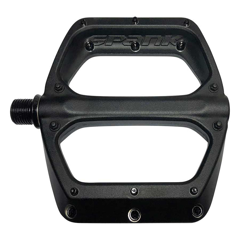Load image into Gallery viewer, Spank SPOON DC Platform Pedals Body: Aluminum Spindle: Cr-Mo 9/16'' Black Pair

