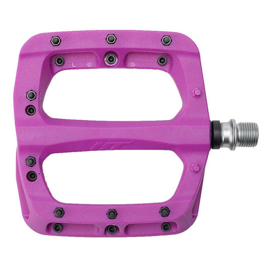 HT Components PA03A Nano P Platform Pedals Body: Nylon Spindle: Cr-Mo 9/16 Purple Pair