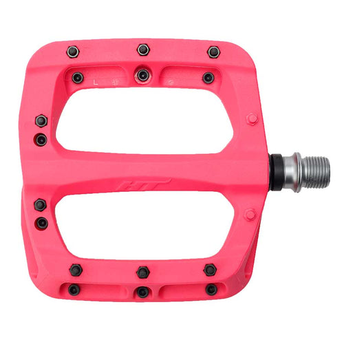 HT Components PA03A Nano P Platform Pedals Body: Nylon Spindle: Cr-Mo 9/16 Pink Pair