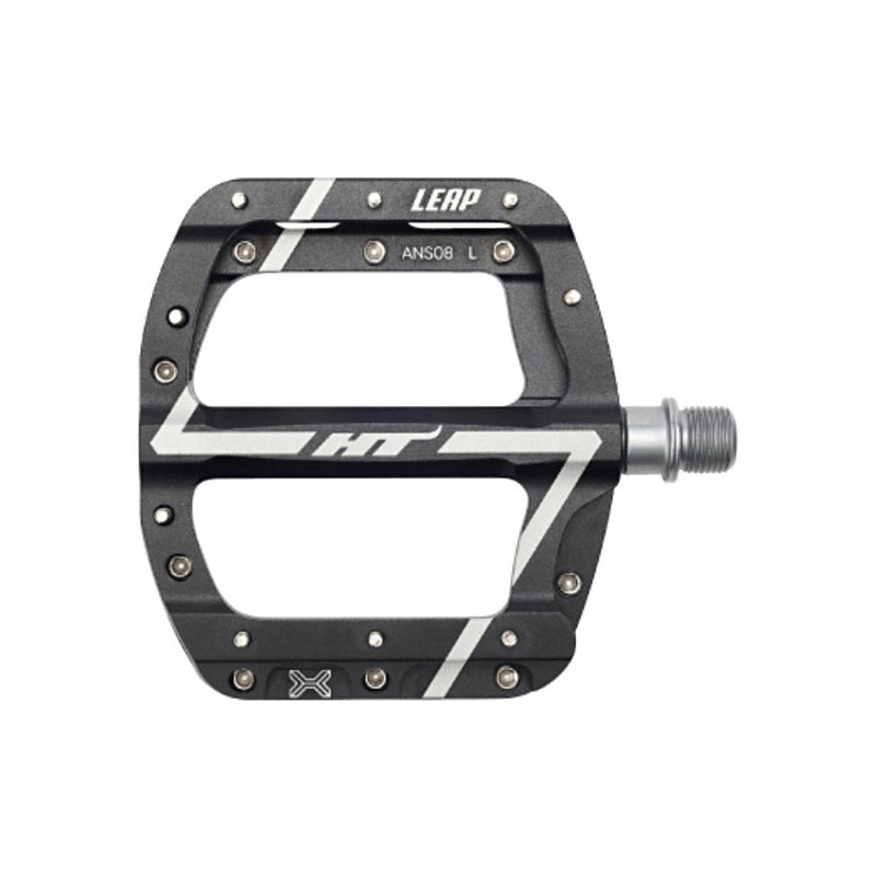 Load image into Gallery viewer, HT Components ANS08 Leap Platform Pedals Body: Aluminum Spindle: Cr-Mo 9/16'' Black Pair

