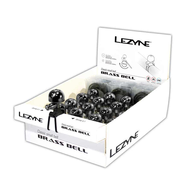 Load image into Gallery viewer, Lezyne Classic Brass Bell Black/Black Small 16pcs
