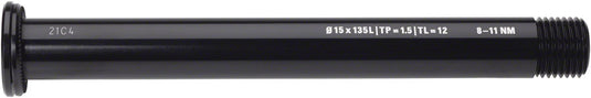 WHISKY No.9 Thru Bolt - 15mm 135mm P1.5 TL12 Black