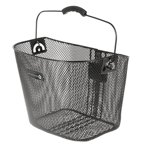 M-Wave BA-F Clip Stem Basket Front 33.5x22.5x25.5cm Black
