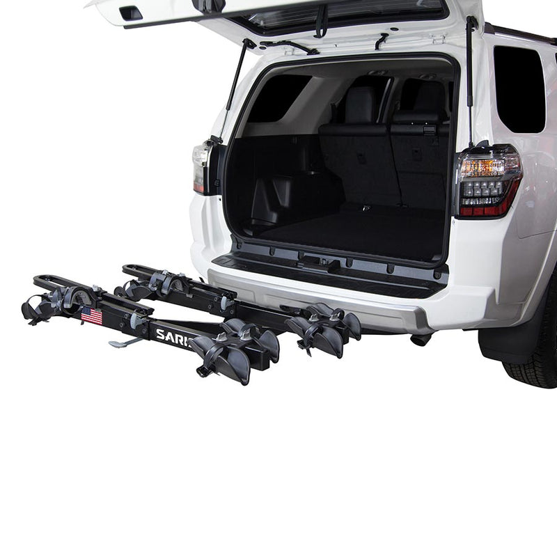 Load image into Gallery viewer, Saris Freedom Hitch Mount Rack 2'' Bikes: 4 Max weight per bike: 60 lb for 2 closest - 35 lb for 2 furthest trays
