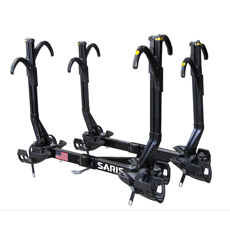 Load image into Gallery viewer, Saris Superclamp G3 Hitch Mount Rack 2'' Bikes: 4 Max weight per bike: 60 lb for 2 closest - 35 lb for 2 furthest trays
