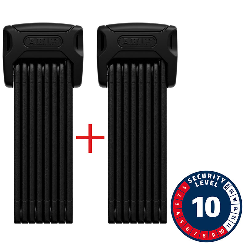 Load image into Gallery viewer, Abus Bordo XPlus 6000K Twinset Folding Lock Key 120cm 3.9' 5mm Black
