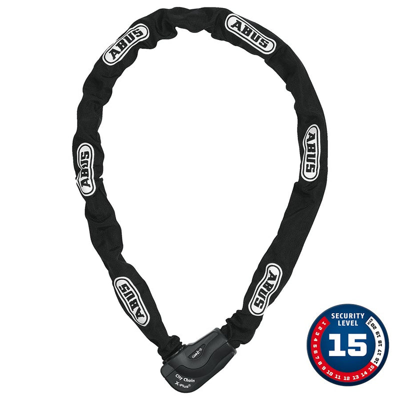 Load image into Gallery viewer, Abus Granit CityChain XPlus 1060K Chain Lock Key 10mm 140cm 4.6' Black
