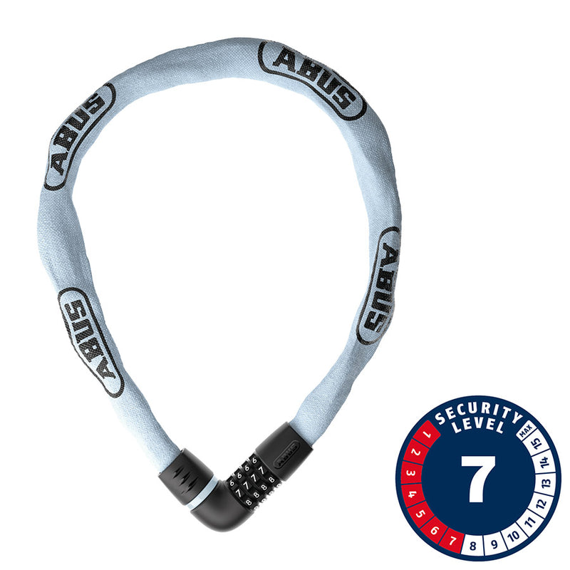 Load image into Gallery viewer, Abus Tresor 6807C Chain Lock Combination 7mm 110cm 3.6' Light Blue
