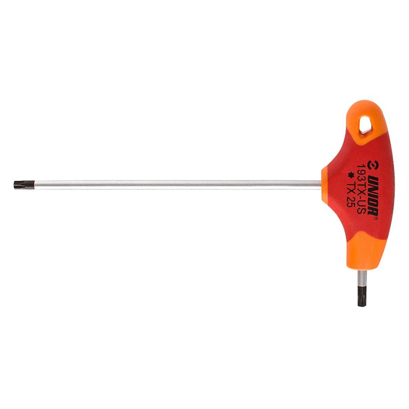 Load image into Gallery viewer, Unior T-Handle Torx Torx Wrench T25 Red/Orange
