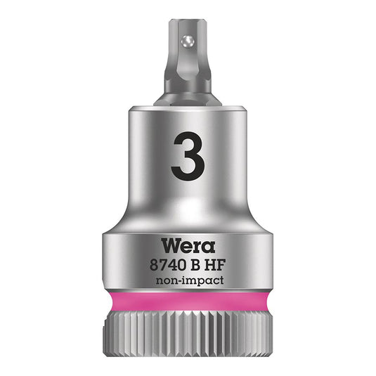 Wera 8740B HF Zyklop 3/8'' Drive Hex 3.0 x 35mm with HF