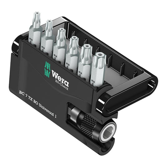 Wera Bit-Check 7 : Torx BO (1/4'' Hex) : T10 T15 T20 T25 T30 T40