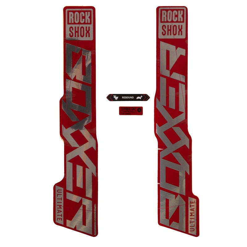 Load image into Gallery viewer, RockShox BoXXer Ultimate Decal Kit Gloss Polar for Red Lowers
