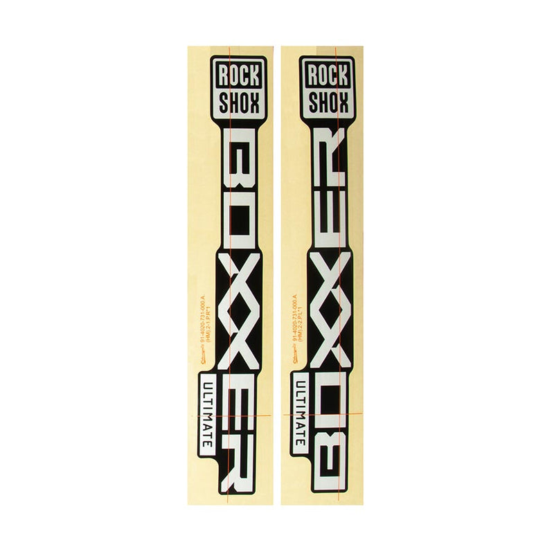 Load image into Gallery viewer, RockShox Decal Kit for BoXXer Ultimate D1 Silver for Gloss Black

