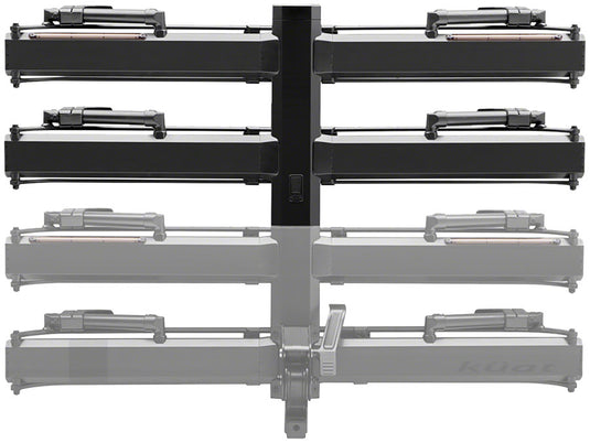 Kuat Piston Pro X Hitch Bike Rack Add-On - 2-Bike LED Lights 4-Pin Plug Kashima Coat Galaxy Gray