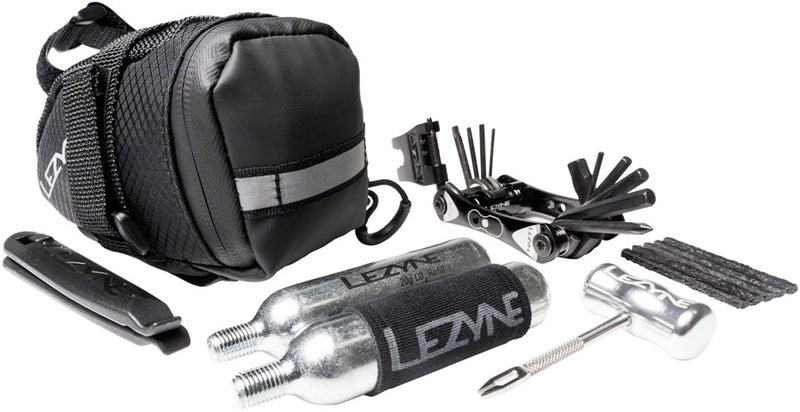 Load image into Gallery viewer, Lezyne M-Caddy Seat Bag Tubeless Kit - Black
