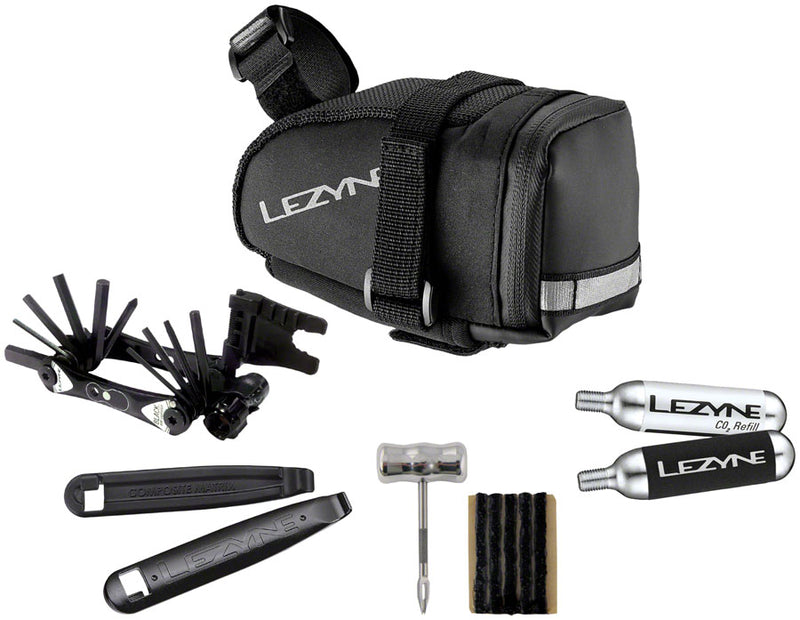 Load image into Gallery viewer, Lezyne M-Caddy Seat Bag Tubeless Kit - Black
