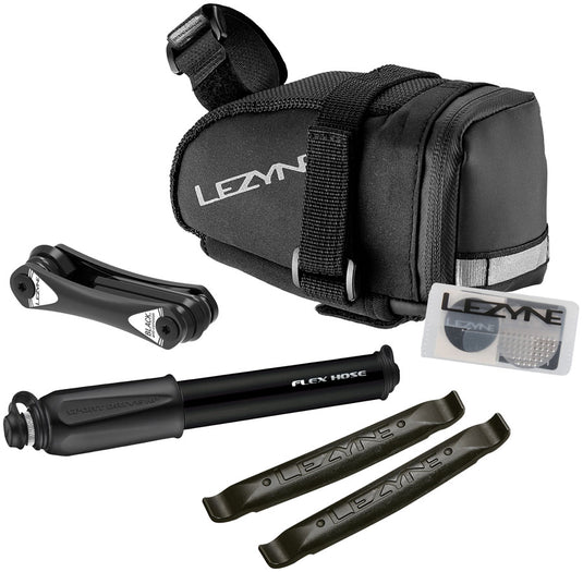 Lezyne M-Caddy Seat Bag Sport Kid Sport Drive HP Hand Pump Rap6 Tool SmartKit Composite Matrix Tire Levers BLK