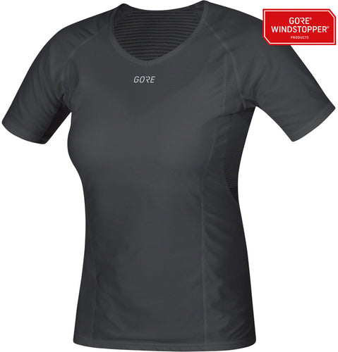 GORE® M WINDSTOPPER Base Layer Shirt - Black Womens Small