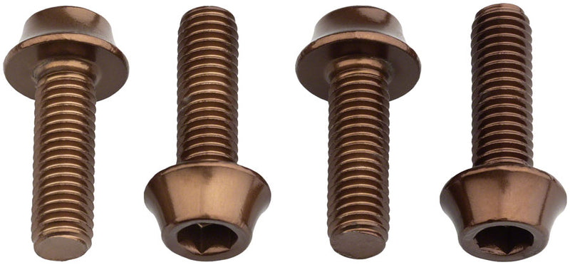 Load image into Gallery viewer, Wolf Tooth Water Bottle Cage Bolts - Set/4 Aluminum Espresso
