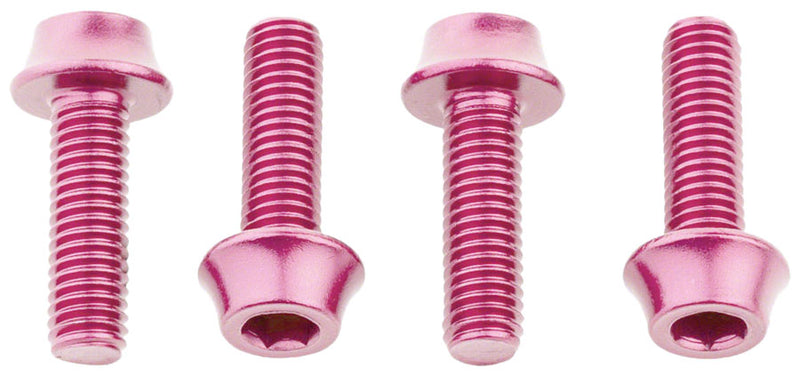Load image into Gallery viewer, Wolf Tooth Water Bottle Cage Bolts - Set/4 Aluminum Pink
