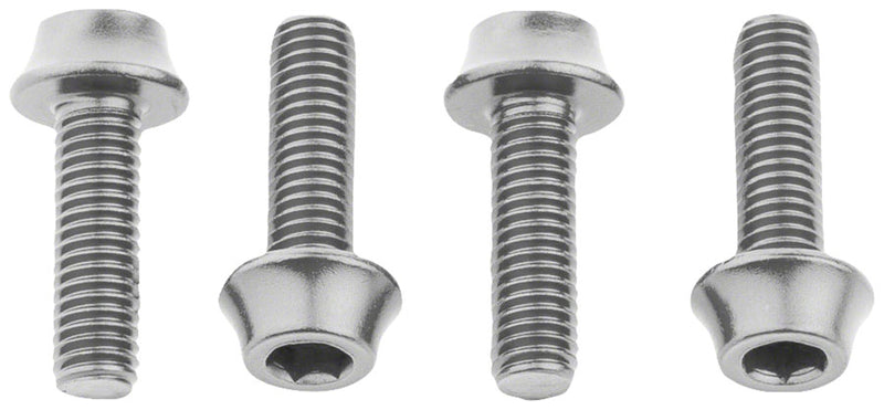 Load image into Gallery viewer, Wolf Tooth Water Bottle Cage Bolts - Set/4 Aluminum Silver
