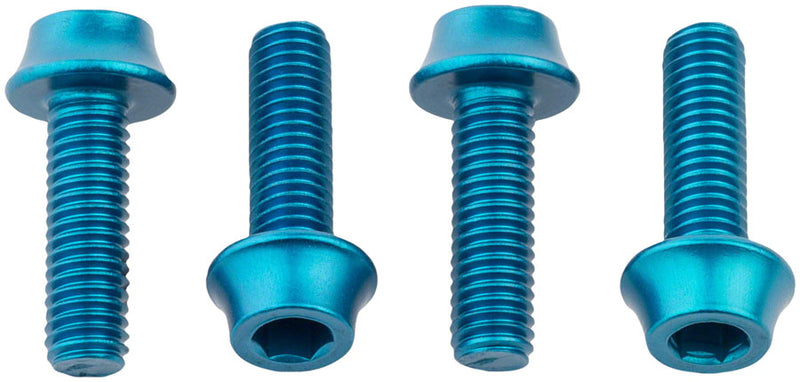 Load image into Gallery viewer, Wolf Tooth Water Bottle Cage Bolts - Set/4 Aluminum Teal
