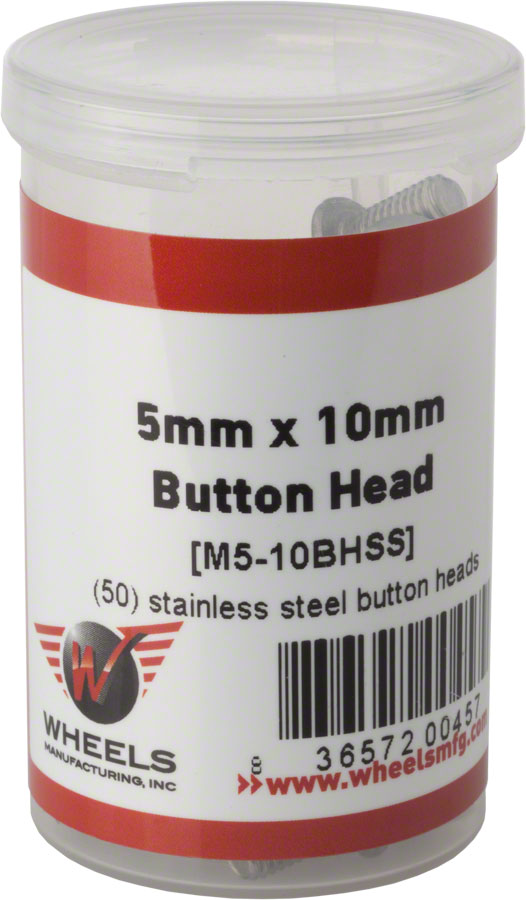 Load image into Gallery viewer, Wheels Manufacturing M5 x 10mm Button Head Cap Screw Stainless Steel Bottle/50
