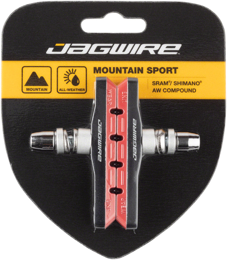 Load image into Gallery viewer, Jagwire Mountain Sport Brake Pads Threaded Post Red
