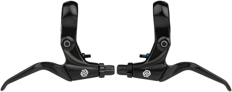 Load image into Gallery viewer, Promax XL-378 Brake Lever Set - Long Pull 2-Finger Tooled Reach Adjust For Linear Pull Brakes BLK
