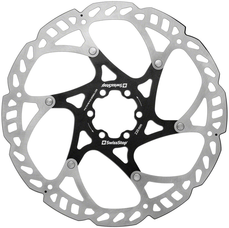Load image into Gallery viewer, SwissStop Catalyst Pro Disc Rotor - 220mm 6-Bolt Silver/Black
