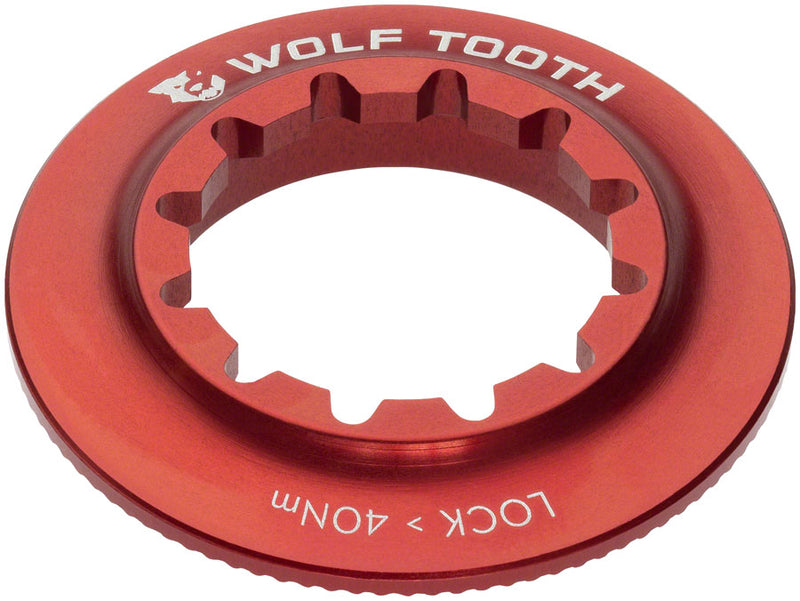 Load image into Gallery viewer, Wolf Tooth Centerlock Rotor Lockring - Internal Splined Red
