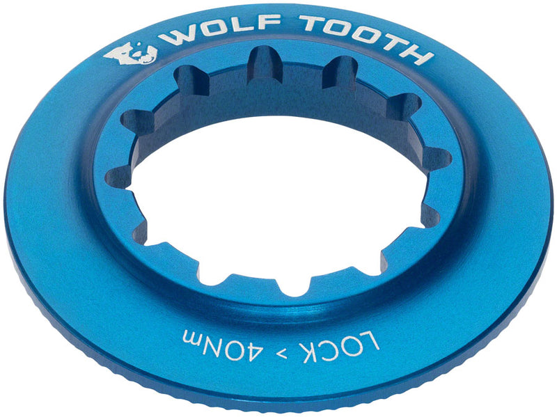 Load image into Gallery viewer, Wolf Tooth Centerlock Rotor Lockring - Internal Splined Blue
