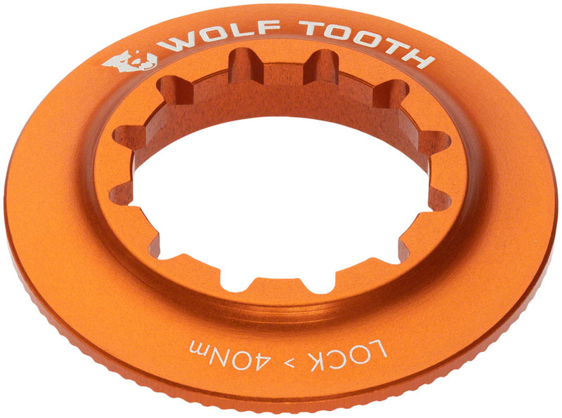 Load image into Gallery viewer, Wolf Tooth Centerlock Rotor Lockring - Internal Splined Orange
