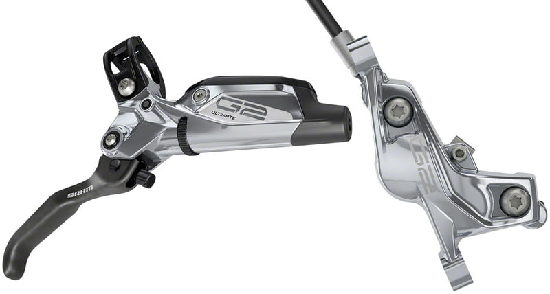 Load image into Gallery viewer, SRAM G2 Ultimate Disc Brake Lever - Front Hydraulic Post Mount Carbon Lever Titanium Hardware Polar Grey Anodized A2
