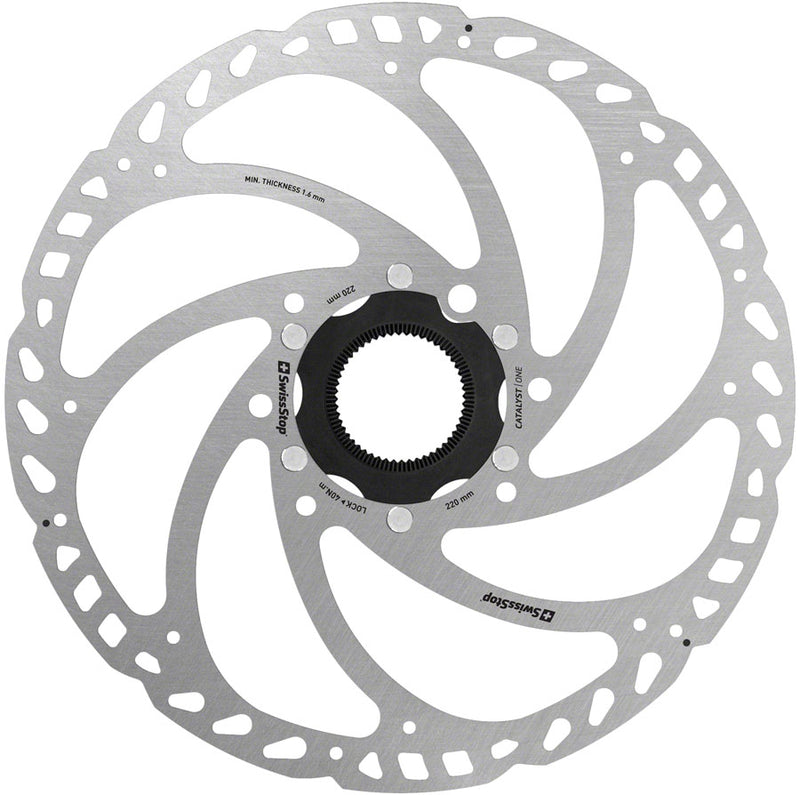 Load image into Gallery viewer, SwissStop Catalyst One Disc Rotor - 220mm CenterLock Silver
