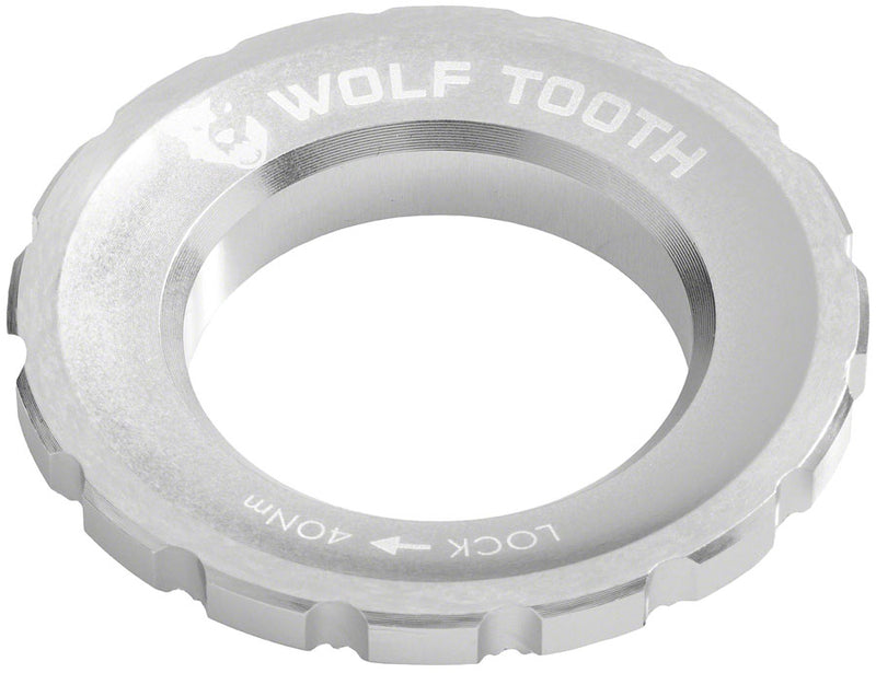 Load image into Gallery viewer, Wolf Tooth CenterLock Rotor Lockring - External Splined Raw Silver
