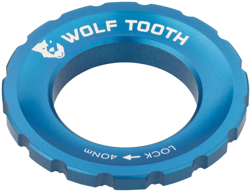 Load image into Gallery viewer, Wolf Tooth CenterLock Rotor Lockring - External Splined Blue
