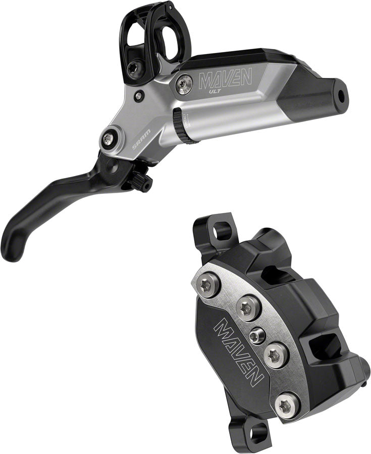 Load image into Gallery viewer, SRAM Maven Ultimate Stealth Disc Brake Lever - Rear Post Mount 4-Piston Aluminum Lever Titanium Hardware BLK/Silver A1
