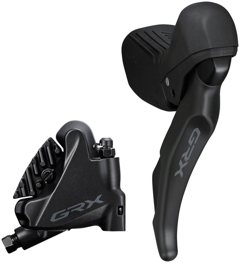 Load image into Gallery viewer, Shimano GRX ST-RX610 Shift/Brake Lever BR-RX400 Hyd Disc Brake Caliper - Right/Rear 12-Spd Flat Mnt Caliper For 25mm Mount BLK
