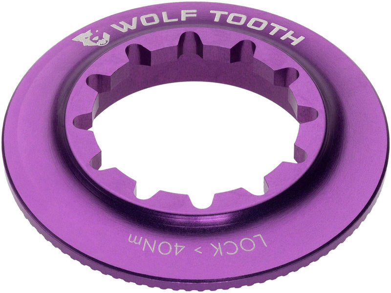 Load image into Gallery viewer, Wolf Tooth Centerlock Rotor Lockring - Internal Splined Ultraviolet Purple
